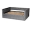 Baxton Studio Larkin Modern and Contemporary Grey Velvet Fabric Queen Size Daybed with Trundle 187-11462-Zoro - alternate 5